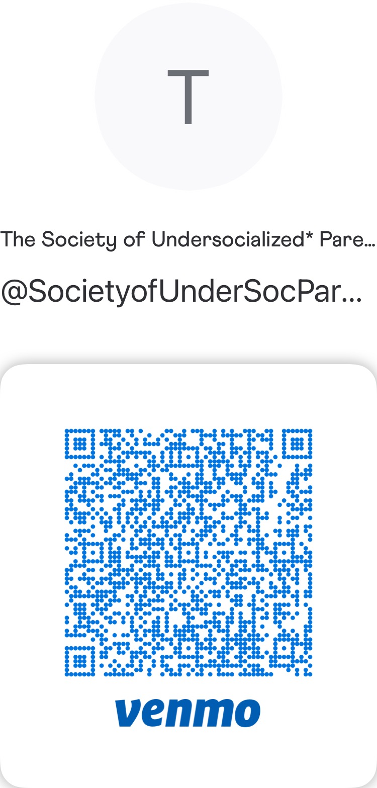Venmo QR code for the Society of Undersocialized Parents